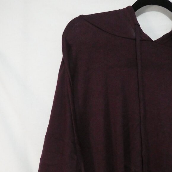 GEORGE | 1X | Stylish Burgundy Knit Lightweight Hoodie - Picture 4 of 15